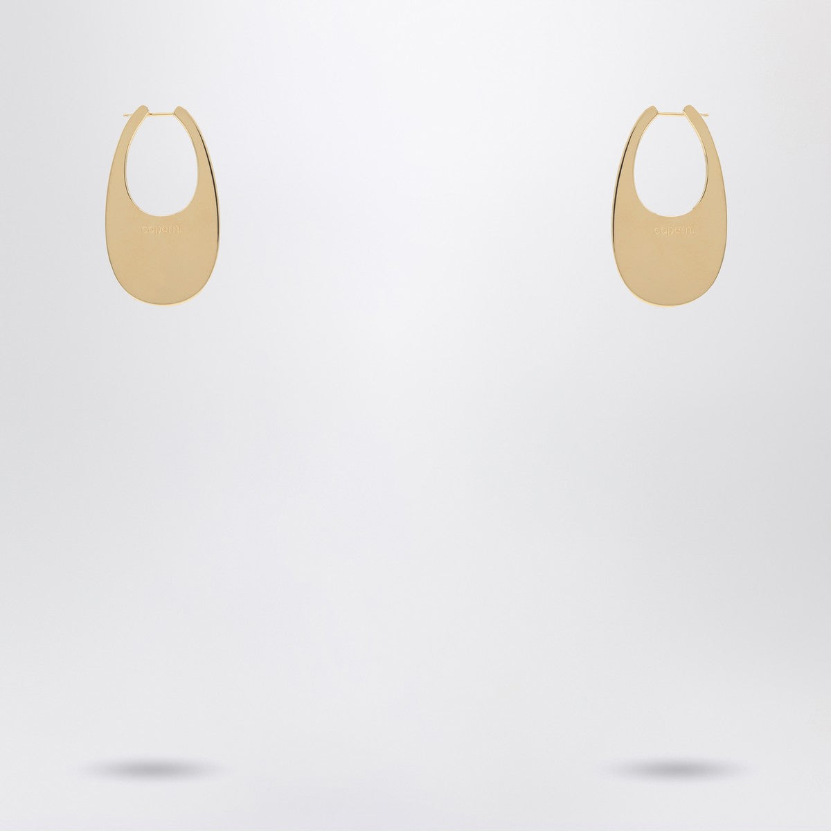 Coperni Large golden Swipe earrings